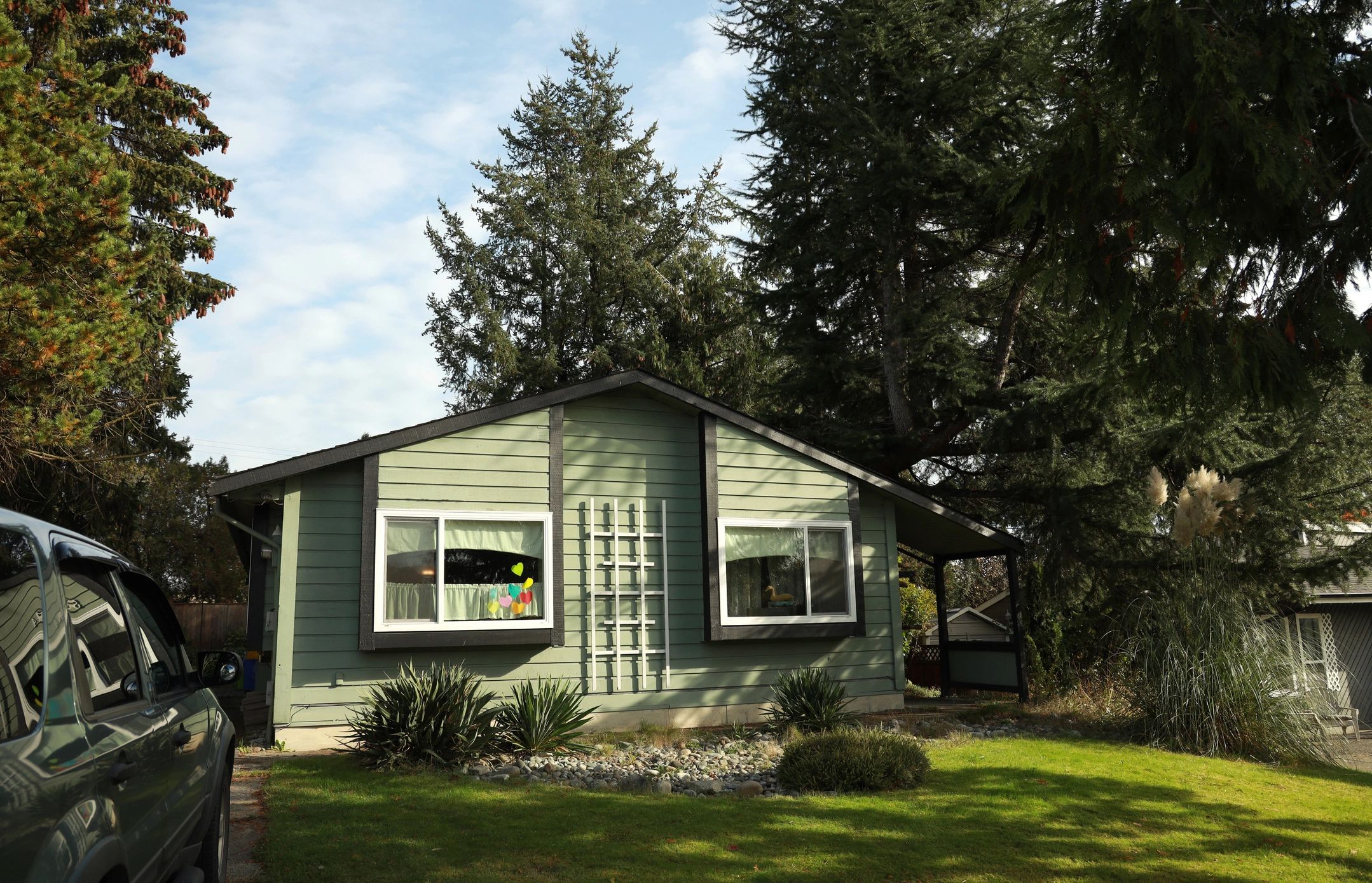 Residential property surrounded by mature trees